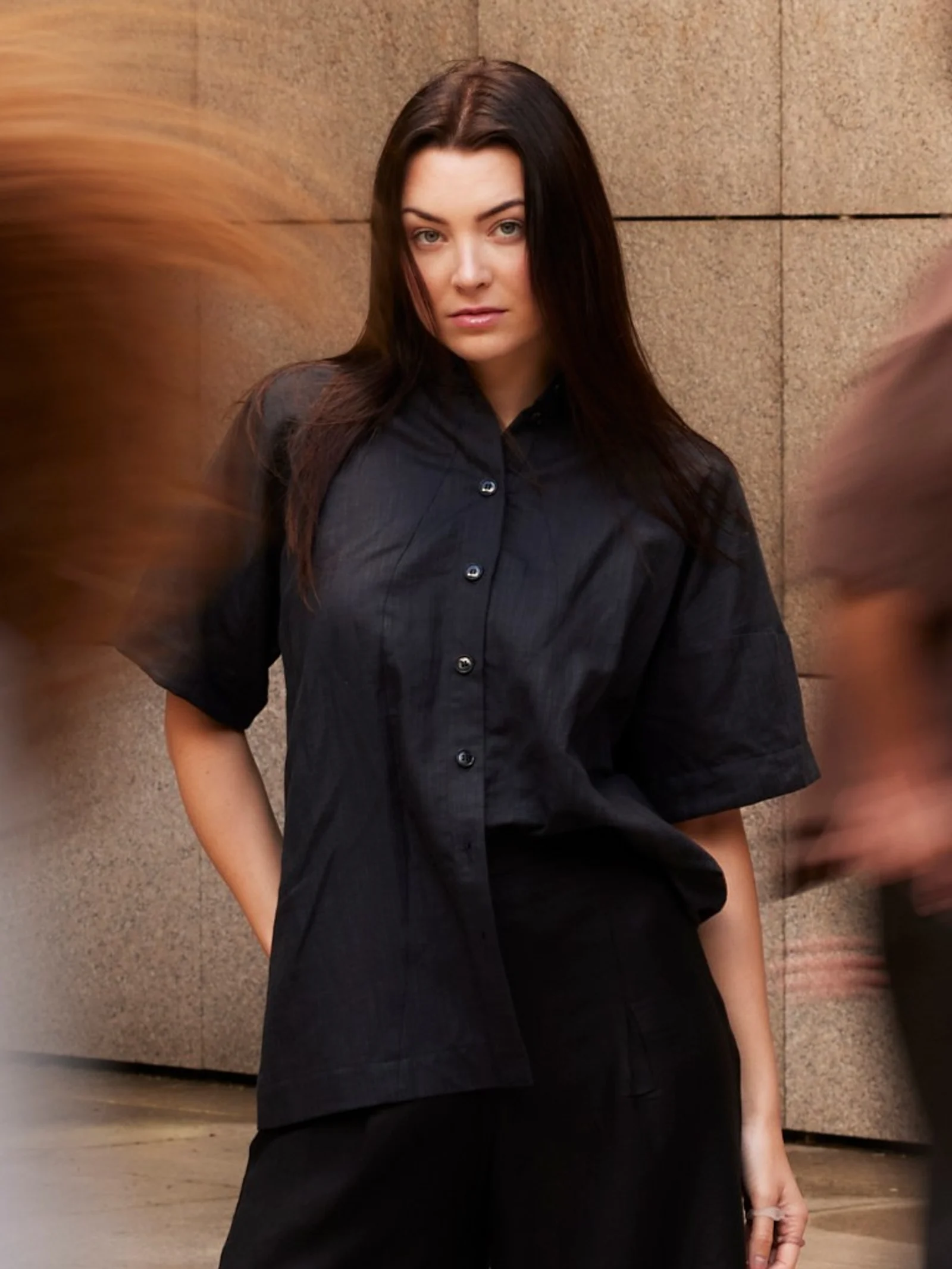 Women's oversize shirt – detail
